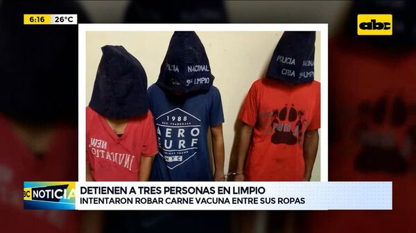 Intentaron robar carne vacuna entre sus ropas - ABC Noticias - ABC Color