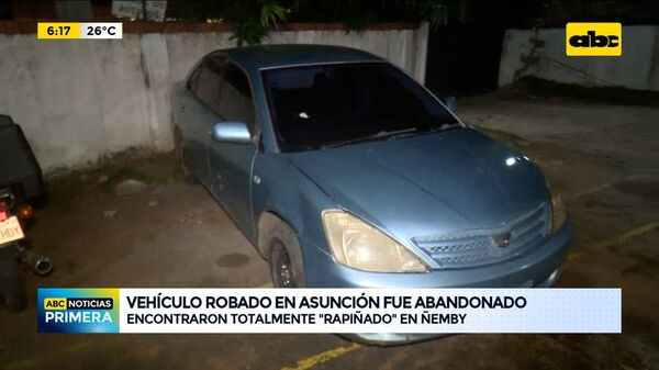 Vehículo robado en Asunción fue abandonado - ABC Noticias - ABC Color