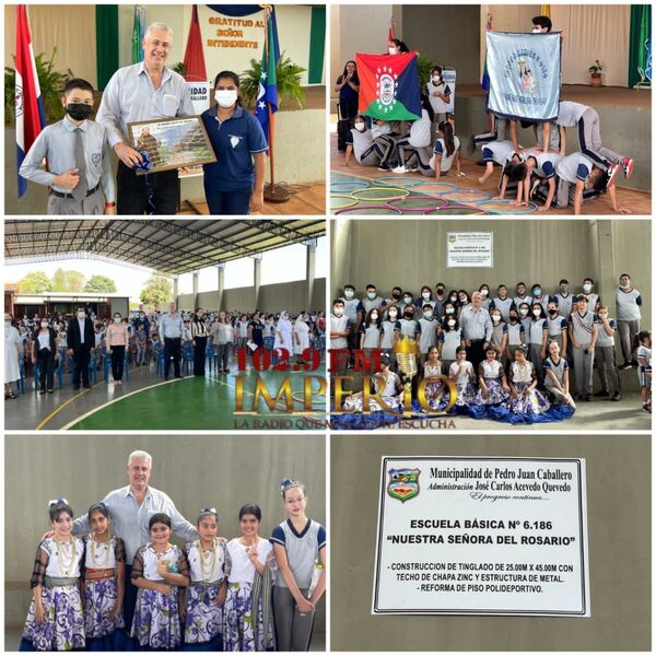 Municipalidad inauguró obras en escuela básica N° 6.186