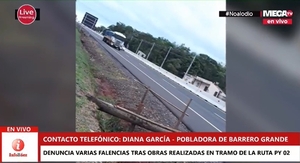 Denuncian varias falencias tras obras realizadas en un tramo de la ruta PY 02 - Megacadena — Últimas Noticias de Paraguay
