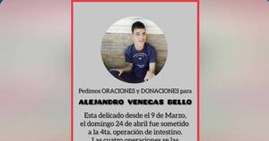 La Nación / Apelan a la solidaridad para costear gastos de un joven que tuvo cuatro cirugías en 46 días