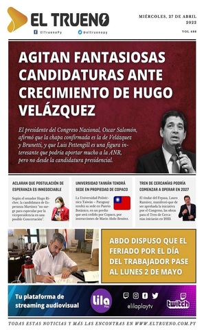 Portadas de este miércoles 27 de abril de 2022