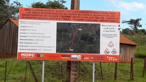 Iniciaron labores de asfaltados en caminos vecinales de Guairá - .::Agencia IP::.
