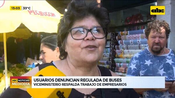Usuarios denuncian regulada de buses - ABC Noticias - ABC Color