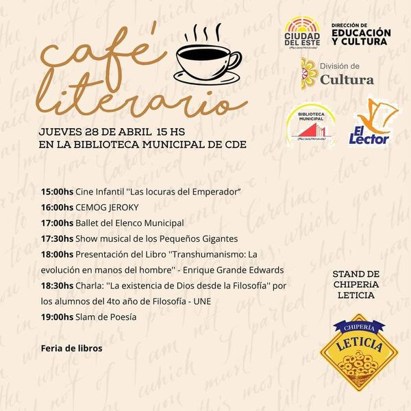Preparan "Café Literario con una gran variedad de atractivos culturales - La Clave