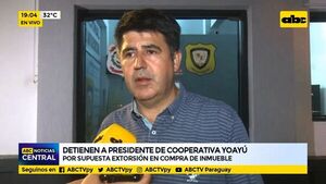 Presidente de la Cooperativa Yoayú detenido por supuesta extorsión en compra de inmuebles - ABC Noticias - ABC Color