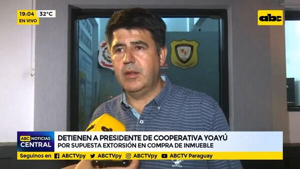 Presidente de la Cooperativa Yoayú detenido por supuesta extorsión en compra de inmuebles - ABC Noticias - ABC Color