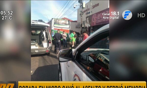 Asaltada en bus cayó al asfalto y perdió la memoria - PARAGUAYPE.COM