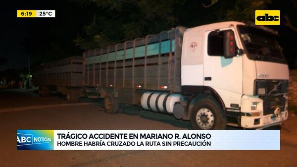 Albañil muere atropellado en rotonda de Mariano Roque Alonso - ABC Noticias - ABC Color