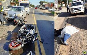 Cuádruple choque deja como saldo un muerto en Luque •