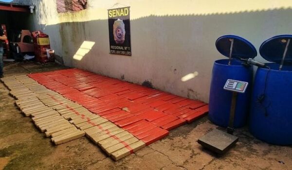 SENAD incautó casi 400 kilos de marihuana en una vivienda de PJC