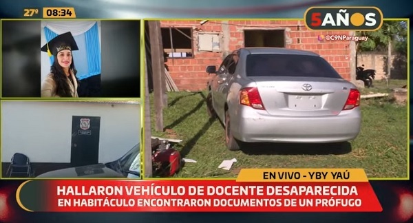 Hallan automóvil de docente desaparecida en Concepción