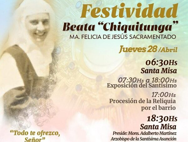 Diario HOY | Organizan procesión de las reliquias y una misa por la festividad de Chiquitunga