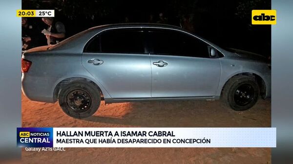 Hallan muerta a Isamar Cabral, maestra que había desaparecido en concepción - ABC Noticias - ABC Color
