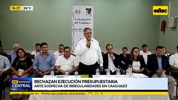 Rechazan ejecución presupuestaria en Caaguazú ante sospecha de irregularidades - ABC Noticias - ABC Color