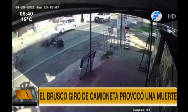 Giro brusco de camioneta provocó fatal accidente | Telefuturo