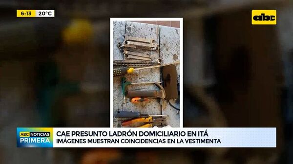Cae presunto ladrón domiciliario en Itá - ABC Noticias - ABC Color