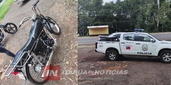 INTENTÓ ROBAR A UNA MUJER Y EN SU HUIDA DEJÓ SU MOTOCICLETA