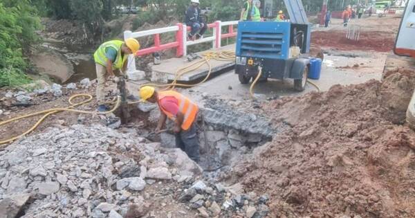La Nación / Puente Yberá: se cumplió la primera semana de trabajos de reparación