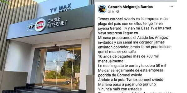 Empresa de cable aclara que cortaron servicio a cliente porque debía 3 meses - Noticiero Paraguay