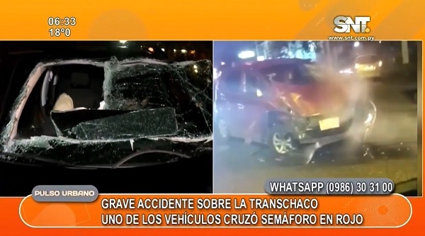 Dos automovilistas protagonizan accidente sobre la Transchaco