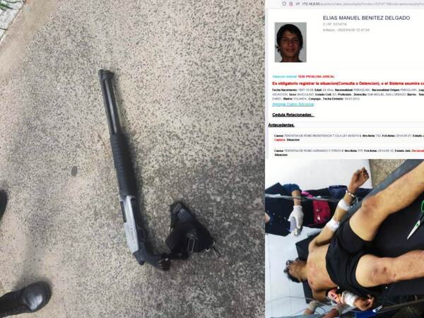 Detienen en Asunción a asaltante que hirió a un policía en Luque •