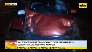 Accidente sobre la Transchaco deja tres personas heridas - ABC Noticias - ABC Color