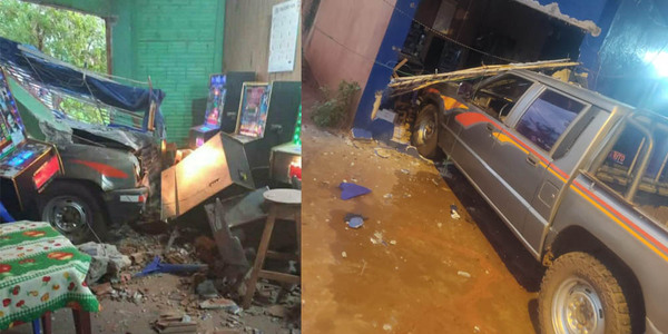 VEHÍCULO IMPACTÓ CONTRA UNA BODEGA EN CAPITÁN MIRANDA