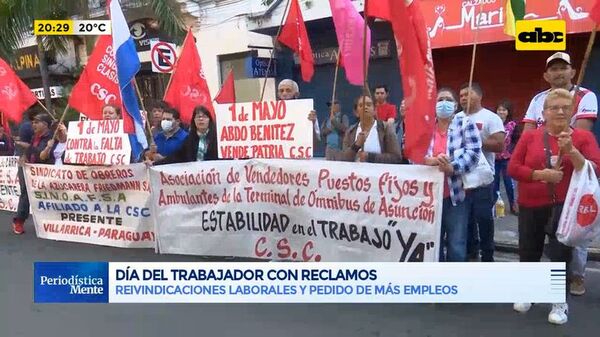 Día del trabajador en medio de reclamos - ABC Noticias - ABC Color