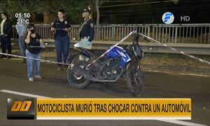 Motociclista murió tras chocar contra automóvil en Fernando de la Mora | Telefuturo