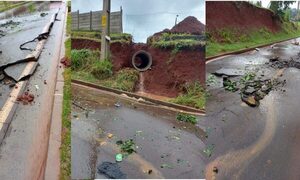 Intensa lluvia del fin de semana destruyó avenida Rafael Barrett – Diario TNPRESS