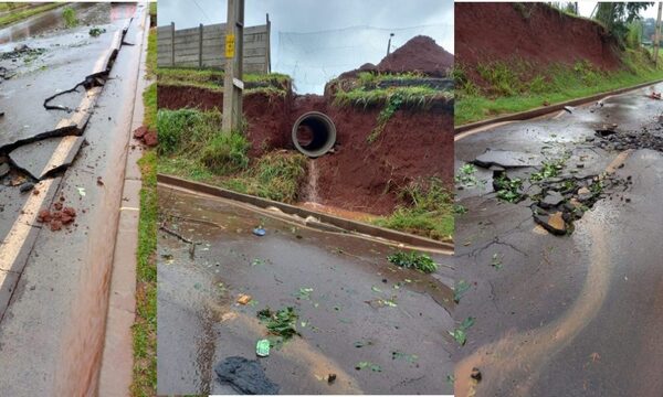 Intensa lluvia del fin de semana destruyó avenida Rafael Barrett – Diario TNPRESS