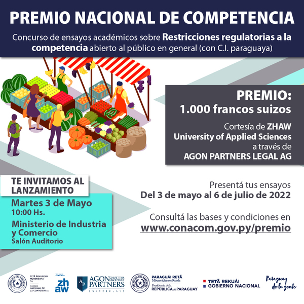 Este martes se lanzará el concurso para postular al Premio Nacional de Competencia 2022 - .::Agencia IP::.
