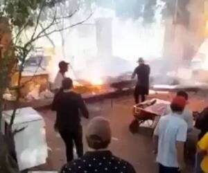 Crónica / [VIDEO] Asadeada terminó con la carne hecha carbón