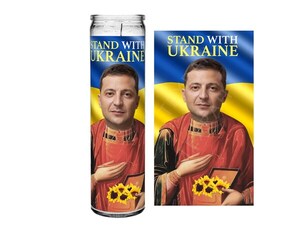 Llevando la estupidez a un nuevo nivel: Velas de «San Zelensky»