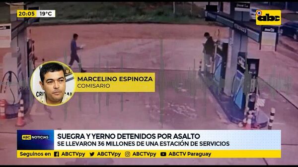 Suegra y yerno detenidos por asalto a una estación de servicios de la cual se llevaron 36 millones - ABC Noticias - ABC Color