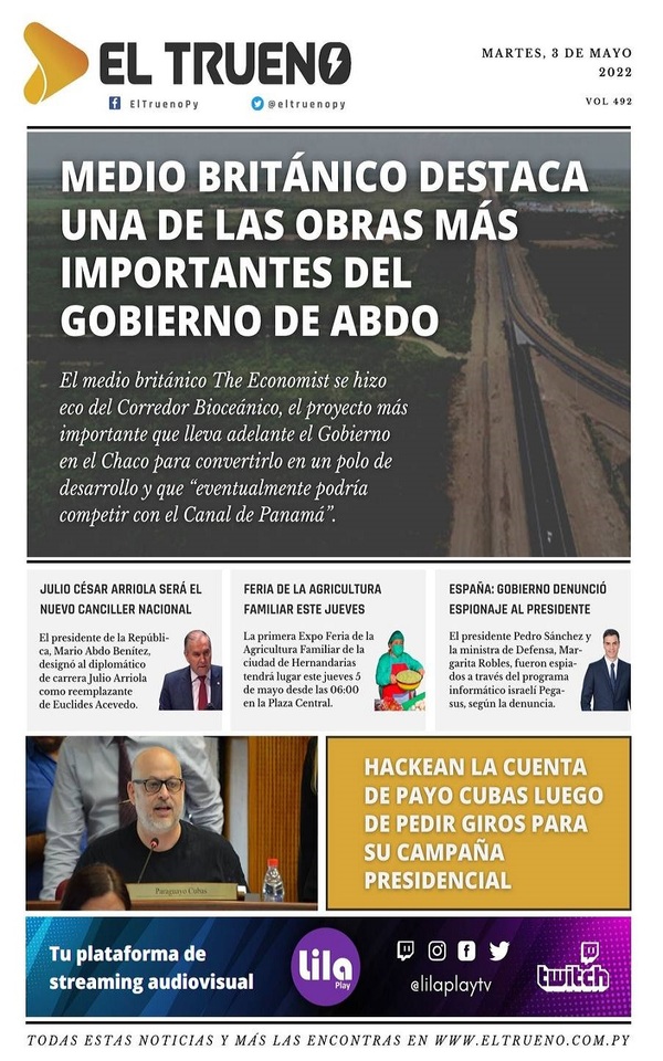 Portadas de este martes 3 de mayo de 2022