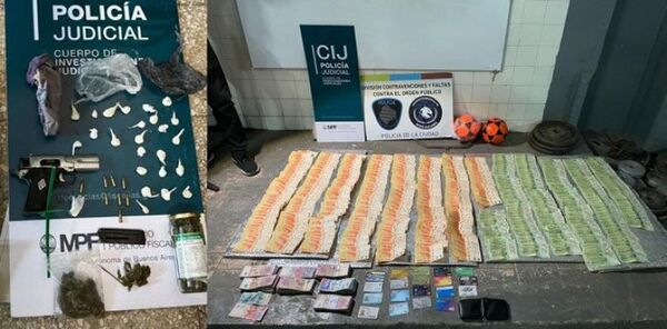 En Argentina clausuran un club donde jugaban un torneo clandestino de penales y donde se incautaron armas, dinero y drogas