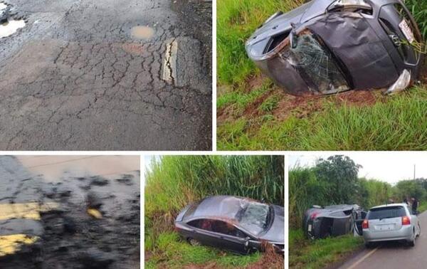 Bache provoca vuelco de vehículo en Raúl A. Oviedo – Prensa 5