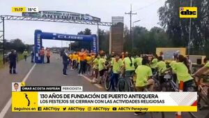 Ciclismo marca inicio de la fiesta fundacional y patronal en Puerto Antequera - ABC Noticias - ABC Color