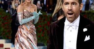 La Nación / Ryan Reynolds, impactado con el vestido de Blake Lively en Met Gala