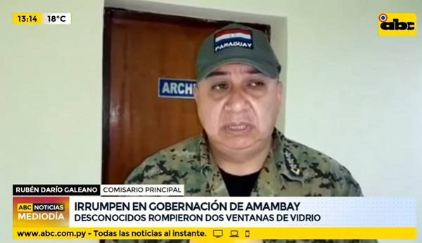 Intrusos irrumpen en Gobernación de Amambay