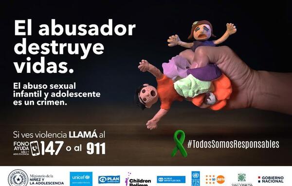 Abuso infantil: relanzan campaña “Todos somos responsables”