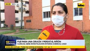 Fue para una cirugía y perdió el riñón, Clínicas abre investigación interna sobre el caso - ABC Noticias - ABC Color