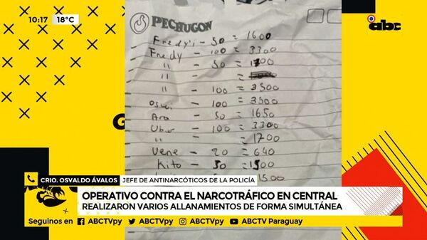 Operativo contra el narcotráfico en Central - ABC Noticias - ABC Color
