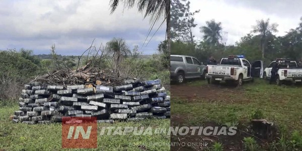 QUEMA DE 5.000 KILOS DE MARIHUANA INCAUTADA EN TOMÁS R PEREIRA