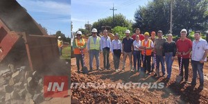  INICIAN OBRAS DE EMPEDRADO EN CARLOS ANTONIO LÓPEZ