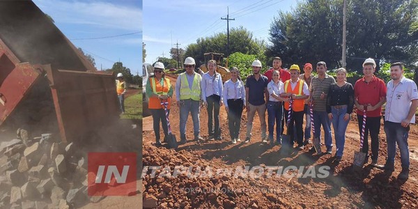 INICIAN OBRAS DE EMPEDRADO EN CARLOS ANTONIO LÓPEZ