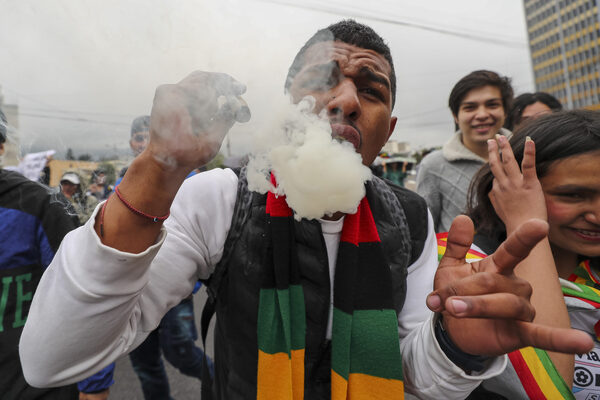 Cientos de personas reclaman la legalización total de la marihuana en Ecuador - MarketData