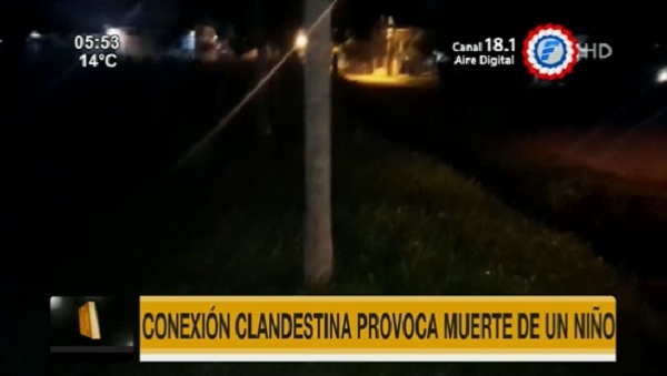 Niño muere electrocutado a causa de conexión clandestina en Limpio